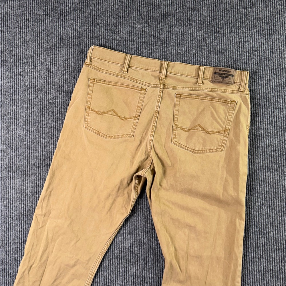 Wrangler Mens‎ 40x31 Khaki Pants Slim Straight Western Rodeo Workwear Cowboy